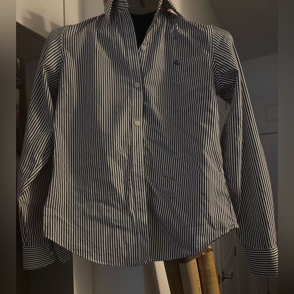 Ralph Lauren Classic Black and White Striped women’s Shirt - Picture 7 of 14